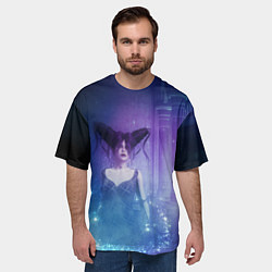 Футболка оверсайз мужская Ведьма со звездной пылью в старом замке, цвет: 3D-принт — фото 2