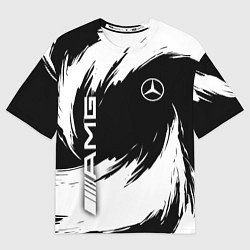 Футболка оверсайз мужская Mercedes benz - white color, цвет: 3D-принт