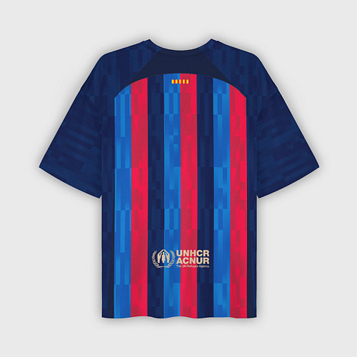 Мужская футболка оверсайз Барселона форма 2223 домашняя / 3D-принт – фото 2
