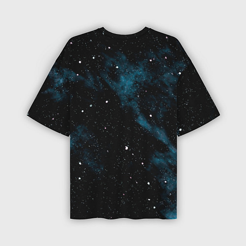 Мужская футболка оверсайз Мрачная галактика / 3D-принт – фото 2