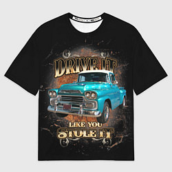 Футболка оверсайз мужская Пикап Chevrolet Apache 3100 1959 года, цвет: 3D-принт