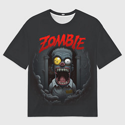 Футболка оверсайз мужская Барт Симпсон зомби, цвет: 3D-принт