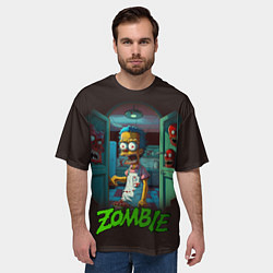 Футболка оверсайз мужская Гомер зомби, цвет: 3D-принт — фото 2
