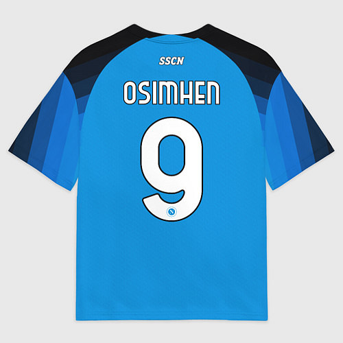Мужская футболка оверсайз Виктор Осимхен Наполи форма 2223 домашняя / 3D-принт – фото 2