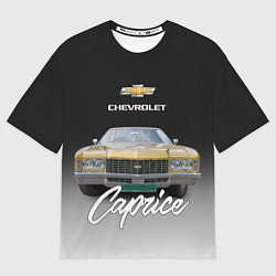 Футболка оверсайз мужская Американская машина Chevrolet Caprice 70-х годов, цвет: 3D-принт