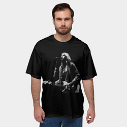 Футболка оверсайз мужская Курт Кобейн с гитарой, цвет: 3D-принт — фото 2