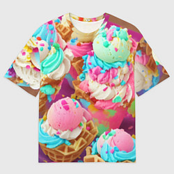 Футболка оверсайз мужская Сладкая жизнь, цвет: 3D-принт