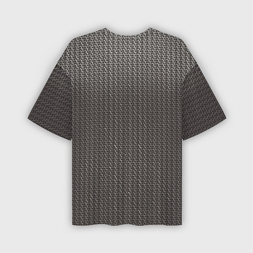Мужская футболка оверсайз Кольчуга серая / 3D-принт – фото 2