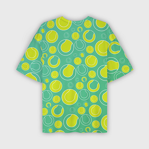 Мужская футболка оверсайз Теннисные мячики / 3D-принт – фото 2