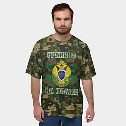 Футболка оверсайз мужская Граница на замке День пограничника Overprint, цвет: 3D-принт — фото 2