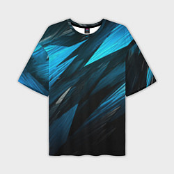 Футболка оверсайз мужская Black blue style, цвет: 3D-принт