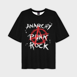 Мужская футболка оверсайз Анархия - панк рок