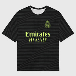 Футболка оверсайз мужская Винисиус Жуниор Реал Мадрид форма 2223 третья, цвет: 3D-принт