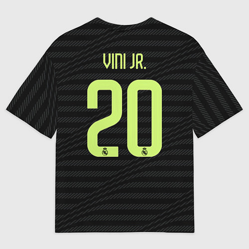 Мужская футболка оверсайз Винисиус Жуниор Реал Мадрид форма 2223 третья / 3D-принт – фото 2