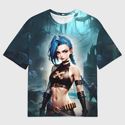 Футболка оверсайз мужская Jinx arcane League of legends, цвет: 3D-принт