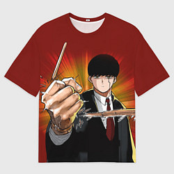 Футболка оверсайз мужская Магия и мускулы - Мэш ломает палочку, цвет: 3D-принт