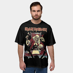 Футболка оверсайз мужская Iron Maiden - судья, цвет: 3D-принт — фото 2