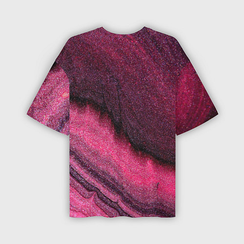 Мужская футболка оверсайз Блёстки розовые / 3D-принт – фото 2
