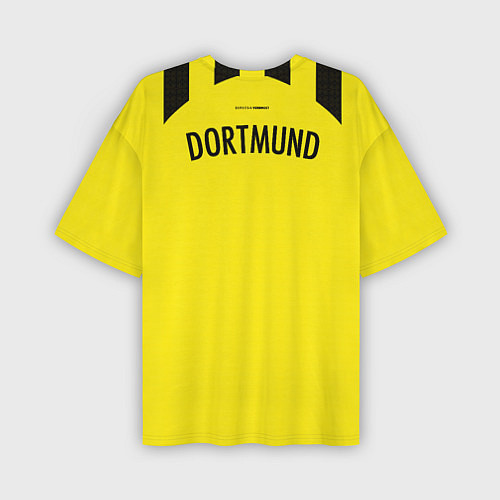 Мужская футболка оверсайз ФК Боруссия Дортмунд форма 2223 домашняя / 3D-принт – фото 2