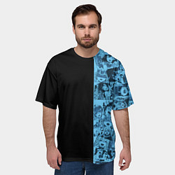 Футболка оверсайз мужская Ахегао из аниме, цвет: 3D-принт — фото 2