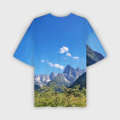 Мужская футболка оверсайз Название гор России / 3D-принт – фото 2