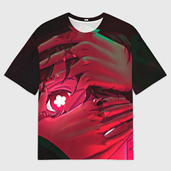 Футболка оверсайз мужская Ху Тао смотрит - Геншин, цвет: 3D-принт