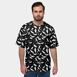 Футболка оверсайз мужская Белый листопад, цвет: 3D-принт — фото 2