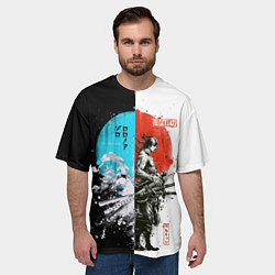 Футболка оверсайз мужская Зоро в инверсии - One Piece, цвет: 3D-принт — фото 2