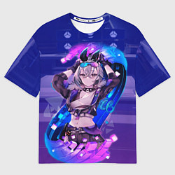 Мужская футболка оверсайз Серебряный Волк стар рейл