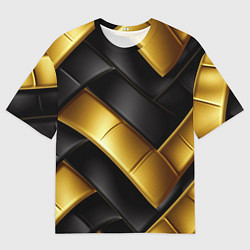 Мужская футболка оверсайз Gold black luxury