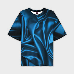 Футболка оверсайз мужская Синий шёлк, цвет: 3D-принт