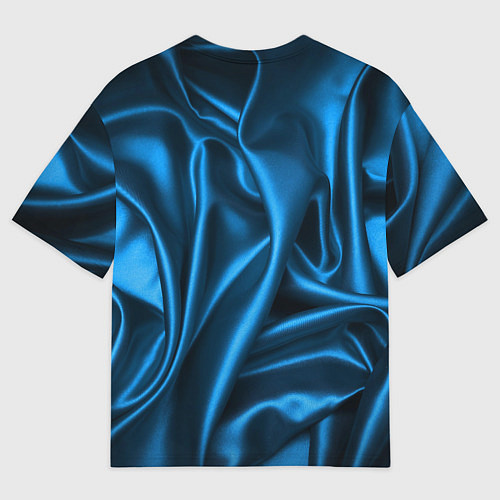 Мужская футболка оверсайз Синий шёлк / 3D-принт – фото 2
