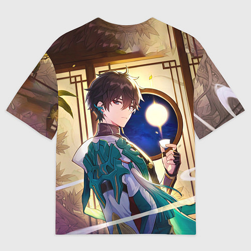 Мужская футболка оверсайз Хонкай Стар Рейл: Дэн Хенг / 3D-принт – фото 2