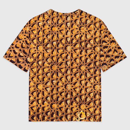Мужская футболка оверсайз Медовый паттерн / 3D-принт – фото 2