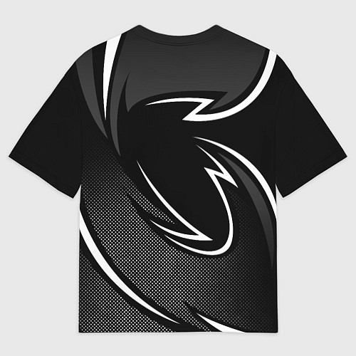 Мужская футболка оверсайз Роблокс - белая линия / 3D-принт – фото 2