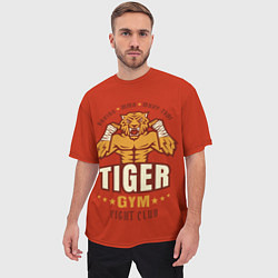 Футболка оверсайз мужская Tiger - боец, цвет: 3D-принт — фото 2