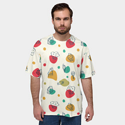 Футболка оверсайз мужская Сладкий повар, цвет: 3D-принт — фото 2