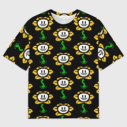 Мужская футболка оверсайз Undertale - flowey smile