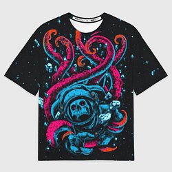 Мужская футболка оверсайз Космический монстр
