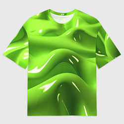 Мужская футболка оверсайз Зеленая слизь