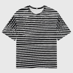 Футболка оверсайз мужская Квадрат за полосами, цвет: 3D-принт