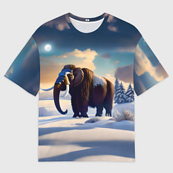 Мужская футболка оверсайз Шерстистый мамонт