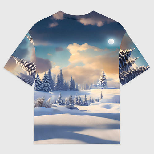 Мужская футболка оверсайз Шерстистый мамонт / 3D-принт – фото 2