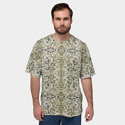 Футболка оверсайз мужская Нежные белые цветочки, цвет: 3D-принт — фото 2