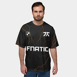 Футболка оверсайз мужская Форма Fnatic молнии, цвет: 3D-принт — фото 2