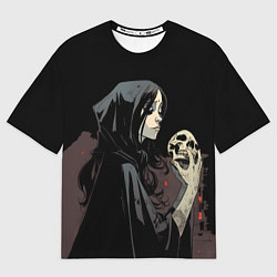 Футболка оверсайз мужская Кукла Колдуна с черепoм, цвет: 3D-принт