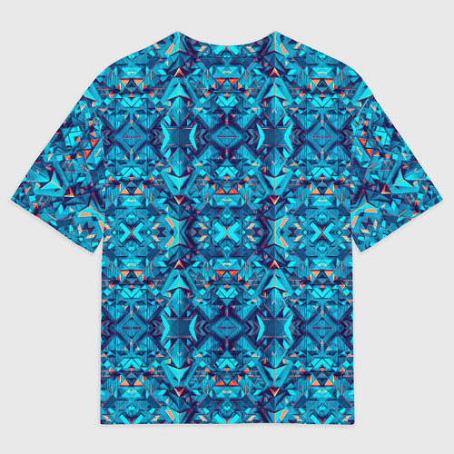 Мужская футболка оверсайз Синий калейдоскоп / 3D-принт – фото 2