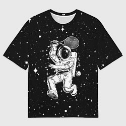 Мужская футболка оверсайз Space tennis - astronaut