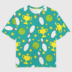 Мужская футболка оверсайз Bowling game