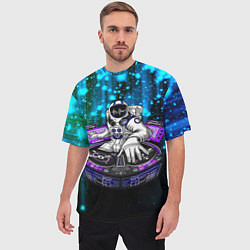 Футболка оверсайз мужская Space DJ - neon starfall, цвет: 3D-принт — фото 2